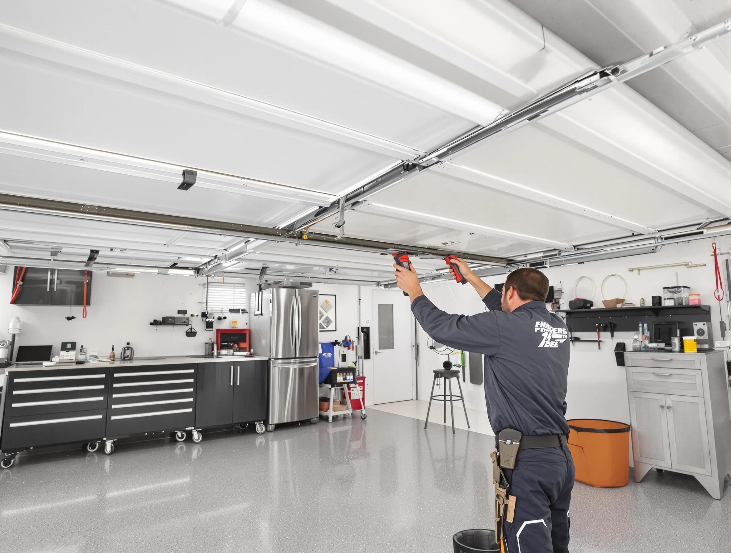 Overhead garage door repair service by Tewksbury Garage Door Repair in Tewksbury