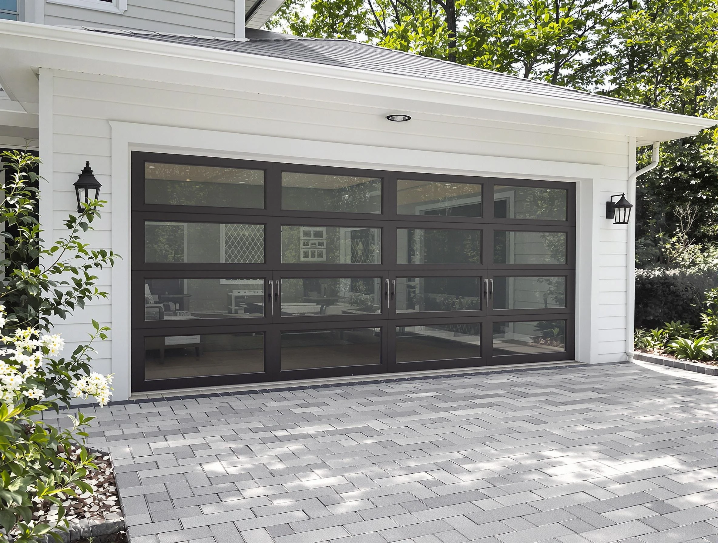 Tewksbury Garage Door Repair design specialist presenting custom garage door options to Tewksbury homeowner